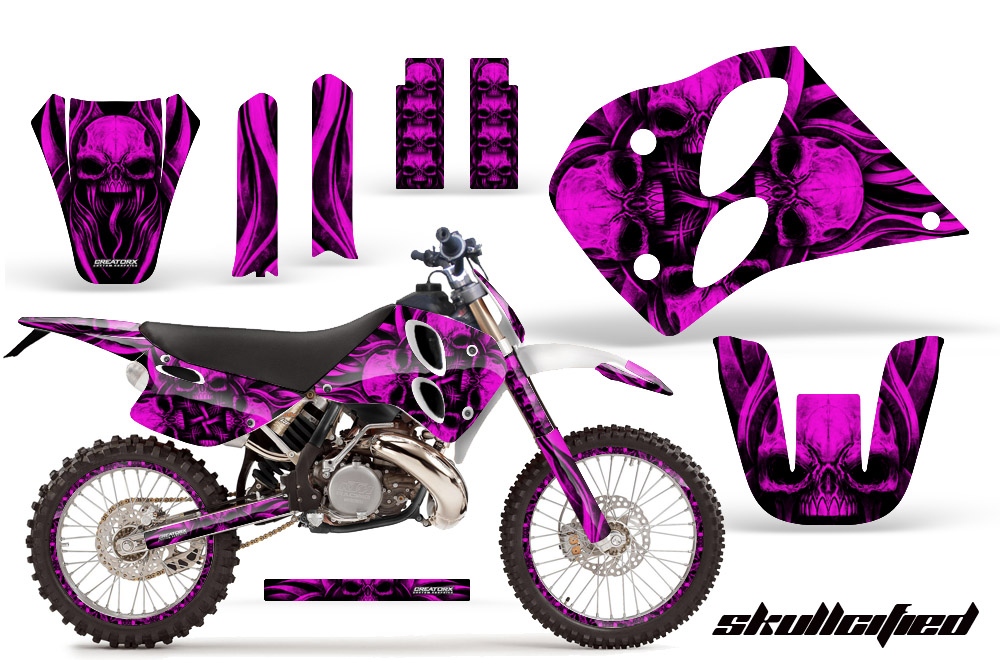 KTM C6 Graphics Kit Skullcified Pink NP Rims